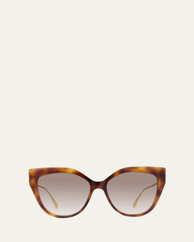 Iconic Baguette Metal Cat-Eye Sunglasses